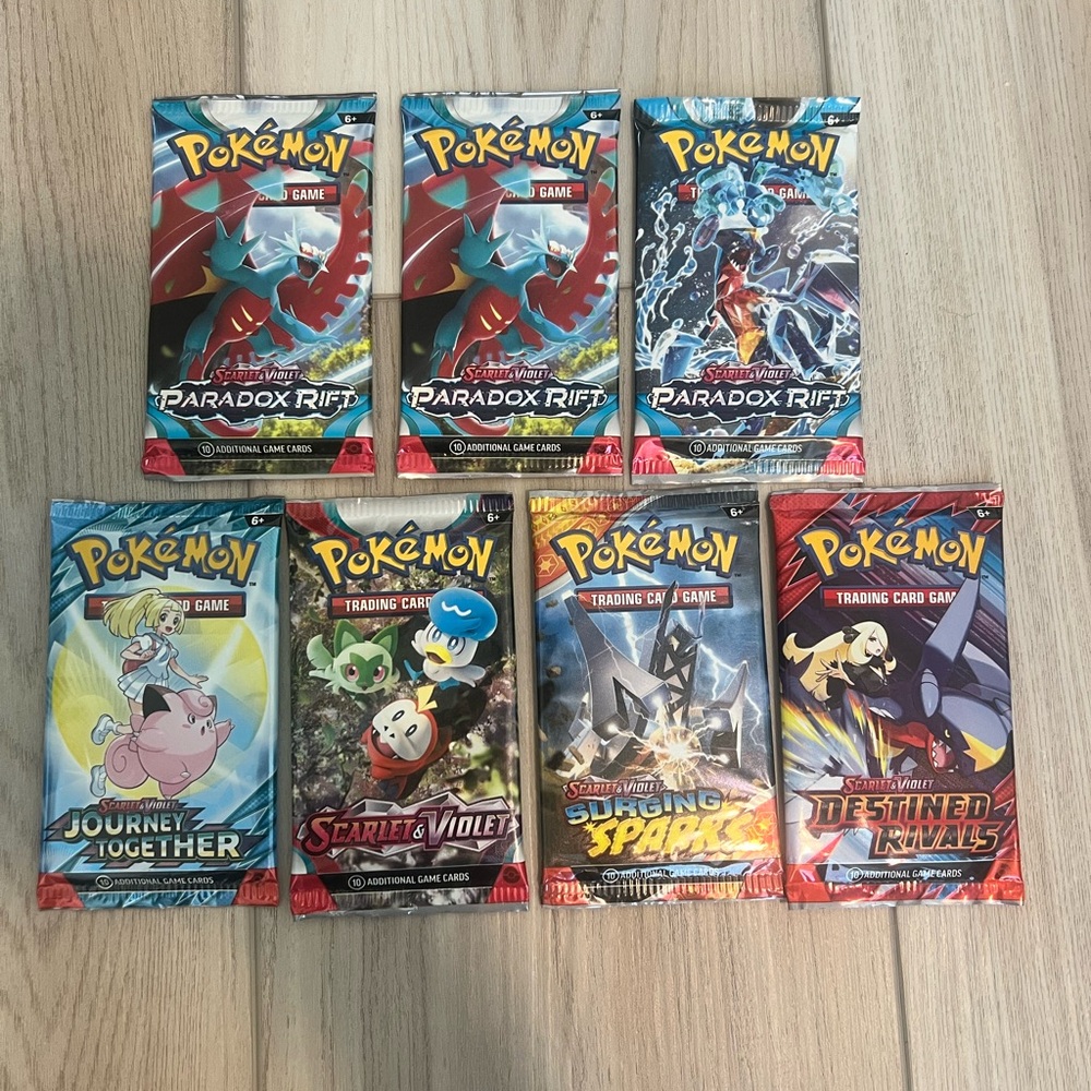 Lot of 7 Pokémon packs